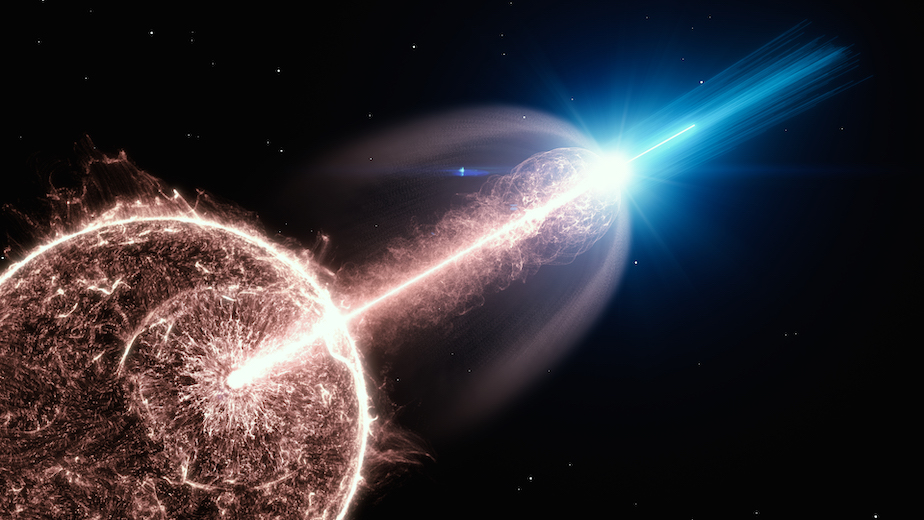 Artist's impression of a Gamma ray burst